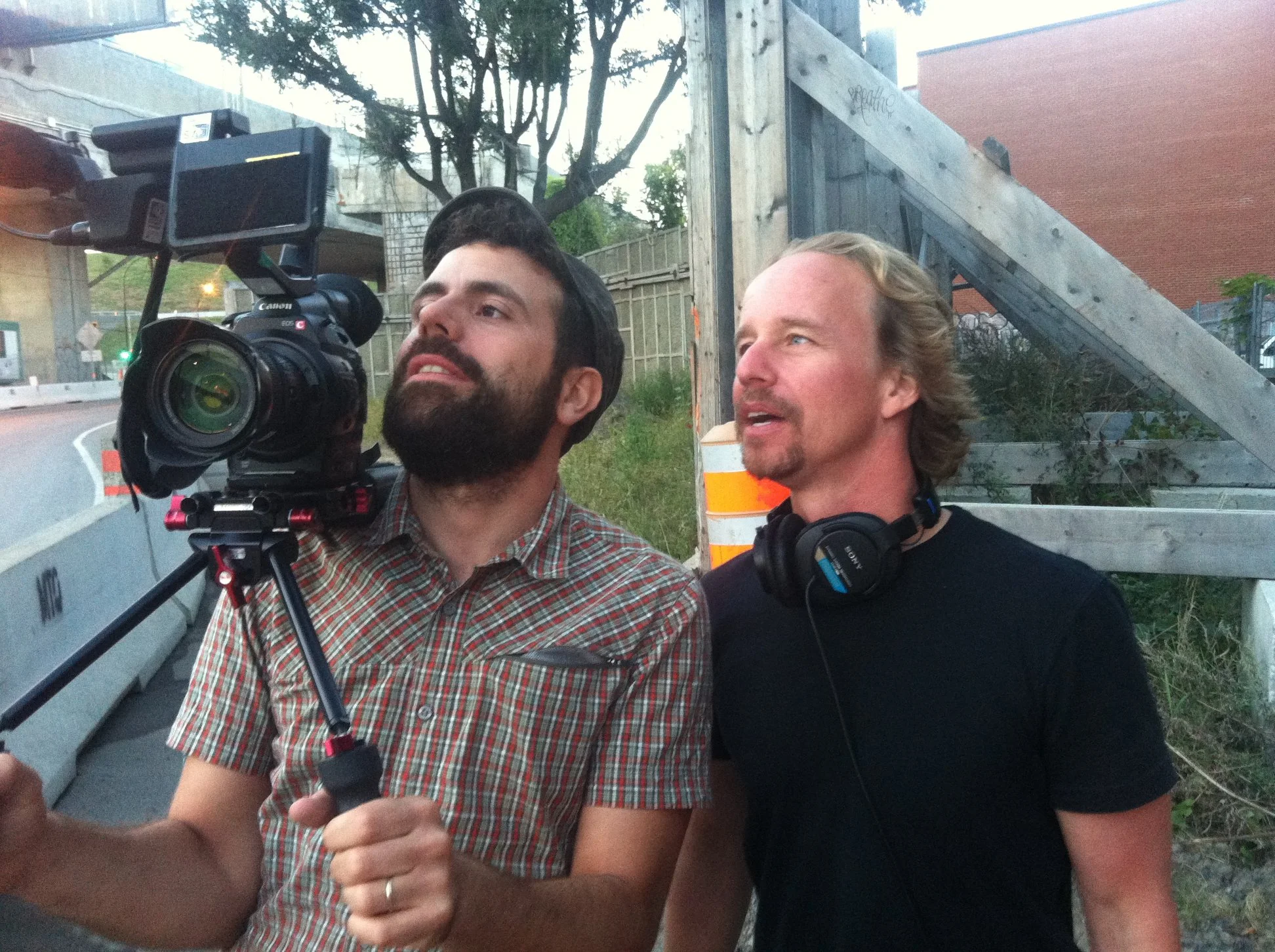 Photo du tournage de Main basse sur la ville. 