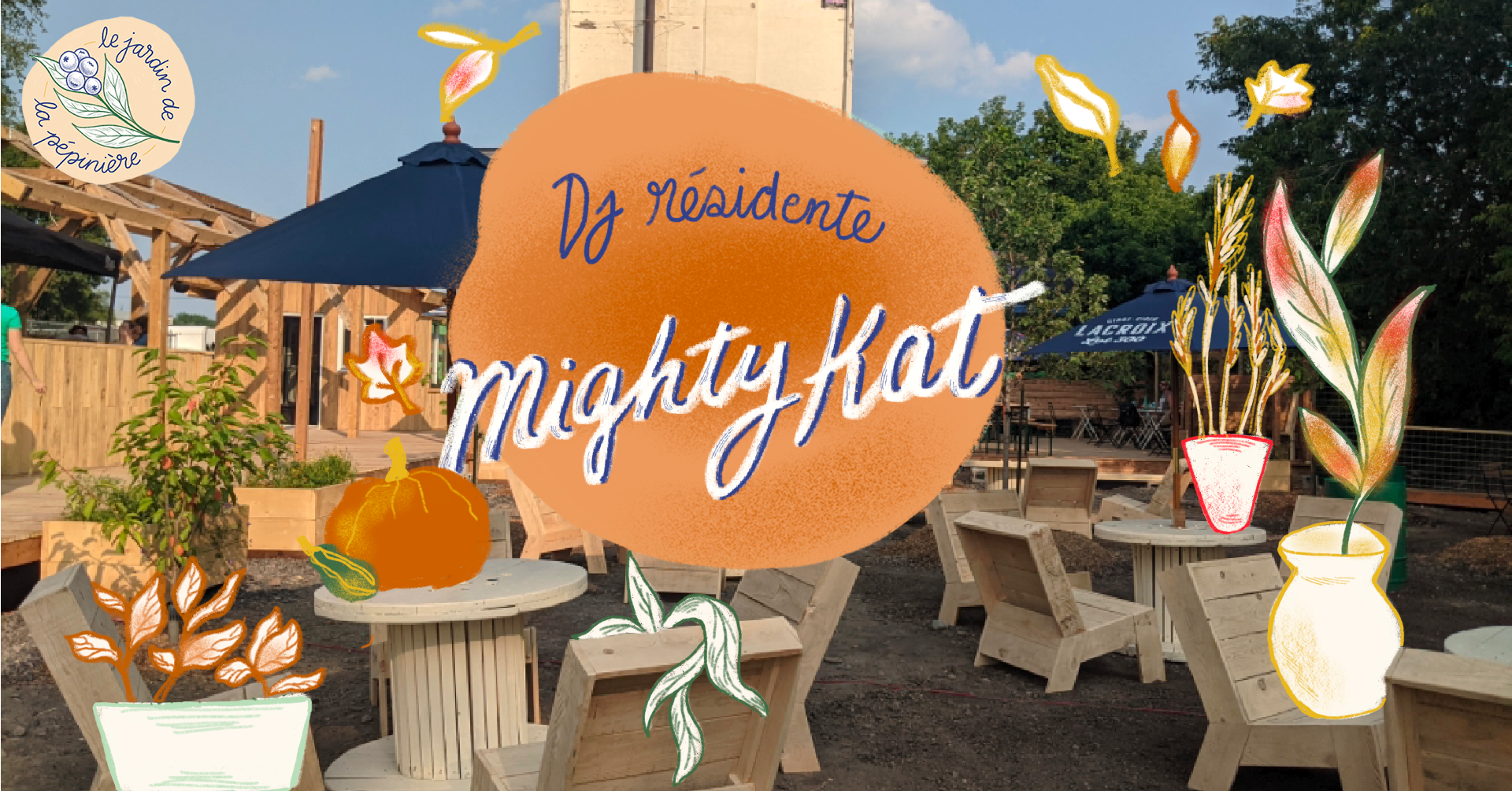 DJ résidente MightyKat au Jardin de la Pep