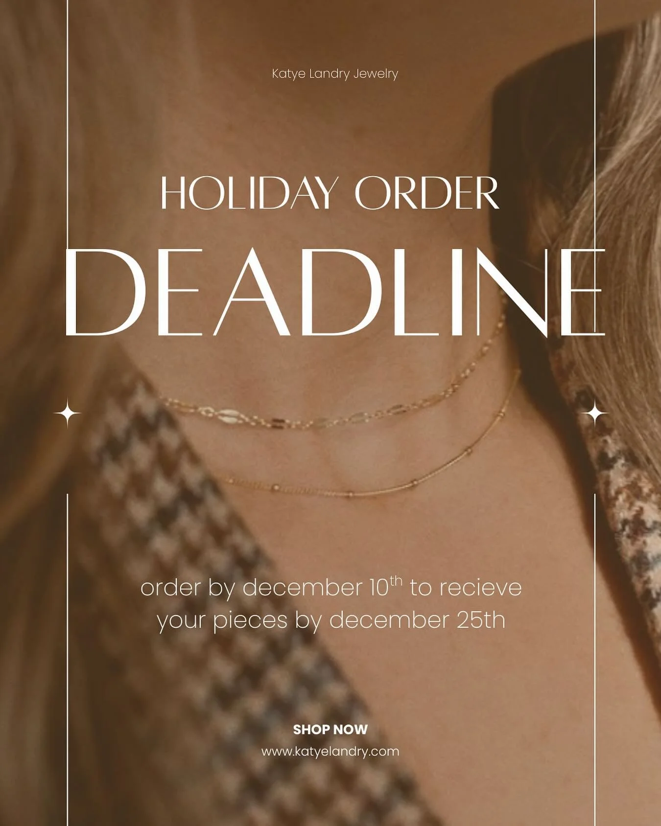 The holidays always seem to sneak up on us, don&rsquo;t they? ✨

If you&rsquo;re hoping to gift (or get!) something special this year, make sure to place your order by December 10th so your pieces arrive in time for Christmas.

Handmade jewelry alway
