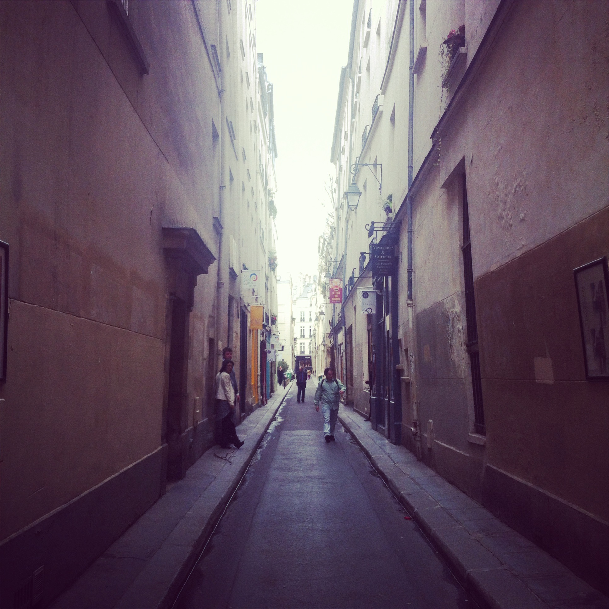 Narrow side street near the Latin Quarter in Paris