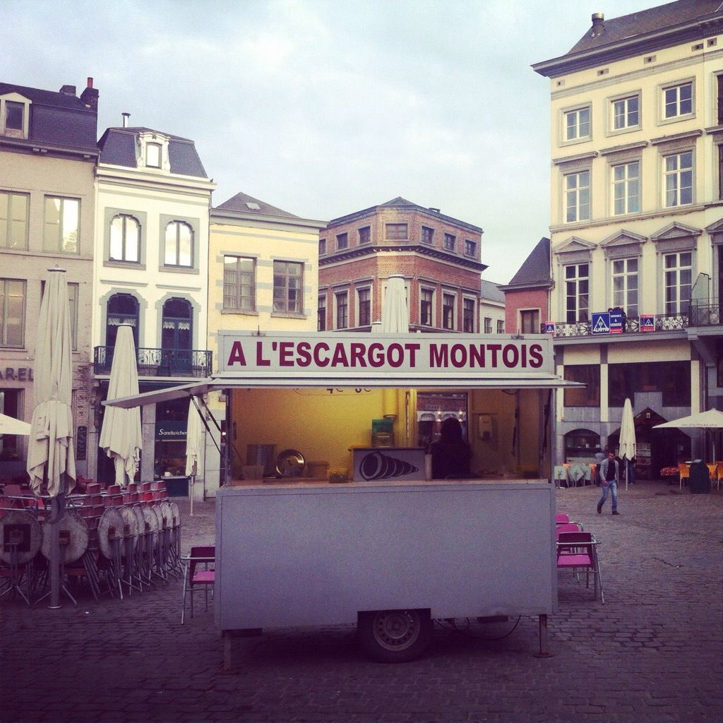 Escargot stand in Mons, Belgium