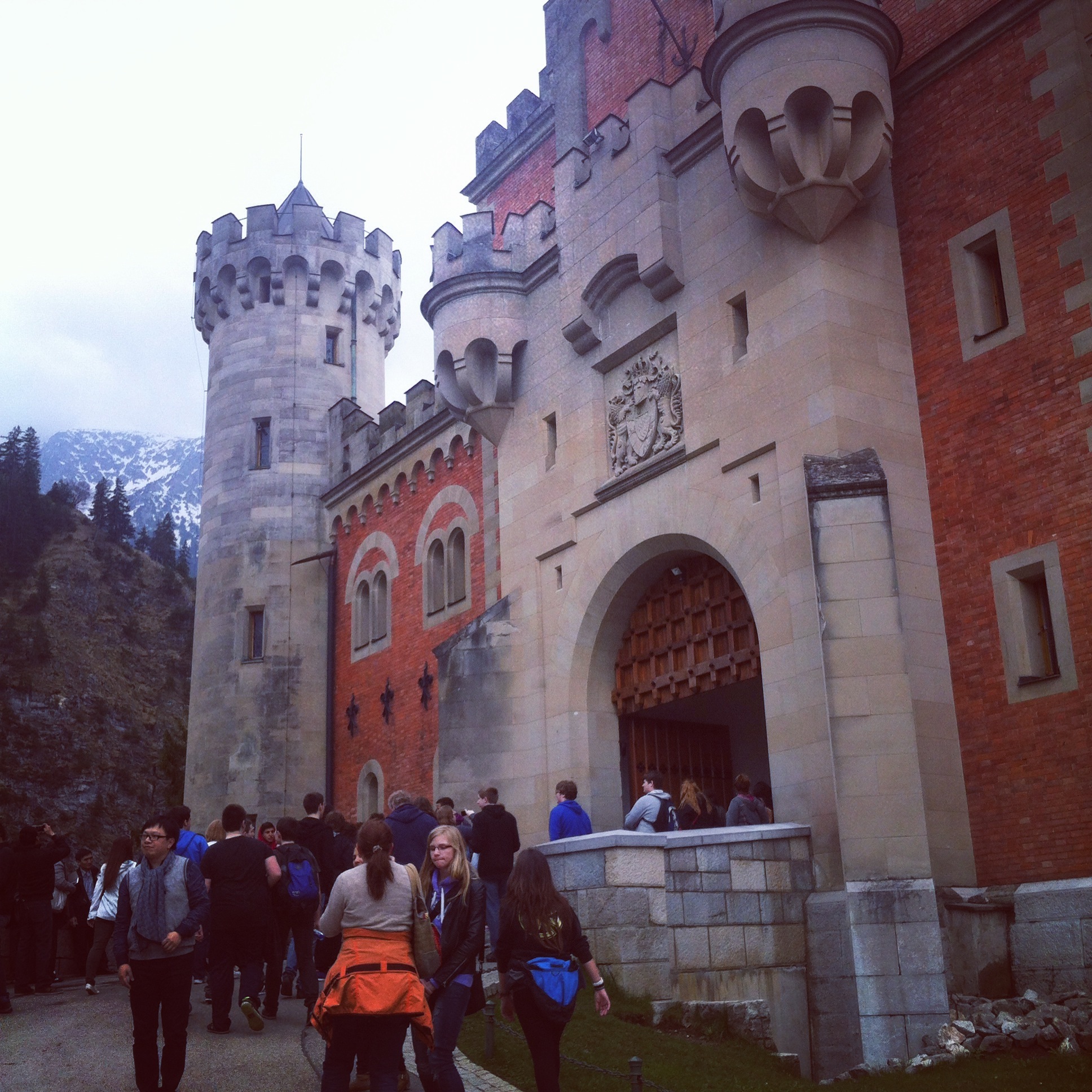 Front entrance to Neuschewanstein Castle