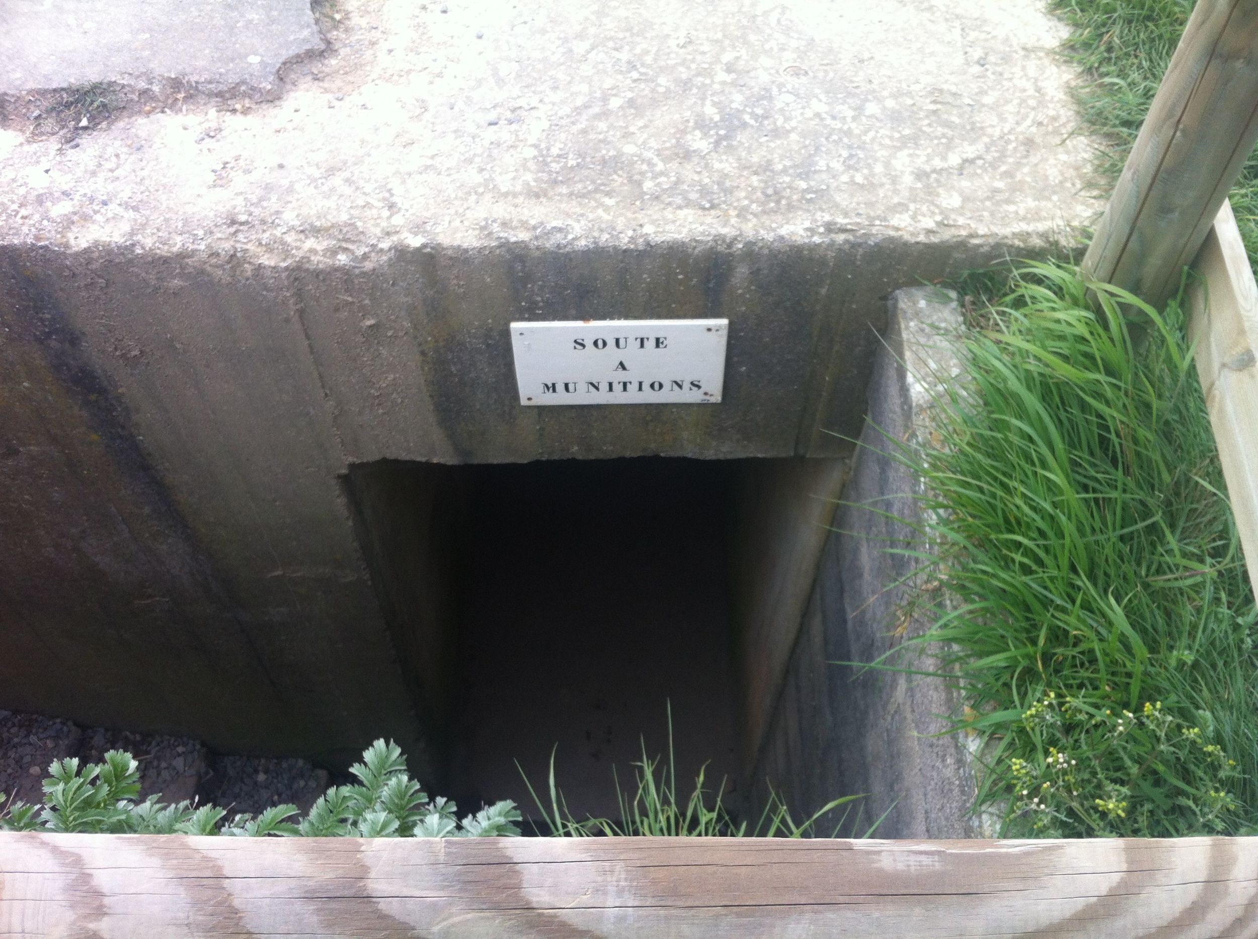 Entrance to underground German bunker, Gold Beach, Normandy.&nbsp;