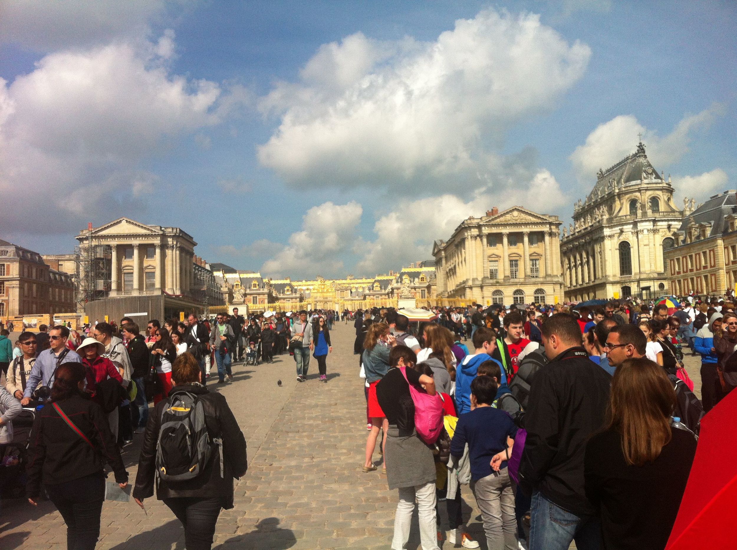 It took nearly 4 hours of waiting in line before we were actually inside the Palace of Versailles.&nbsp;