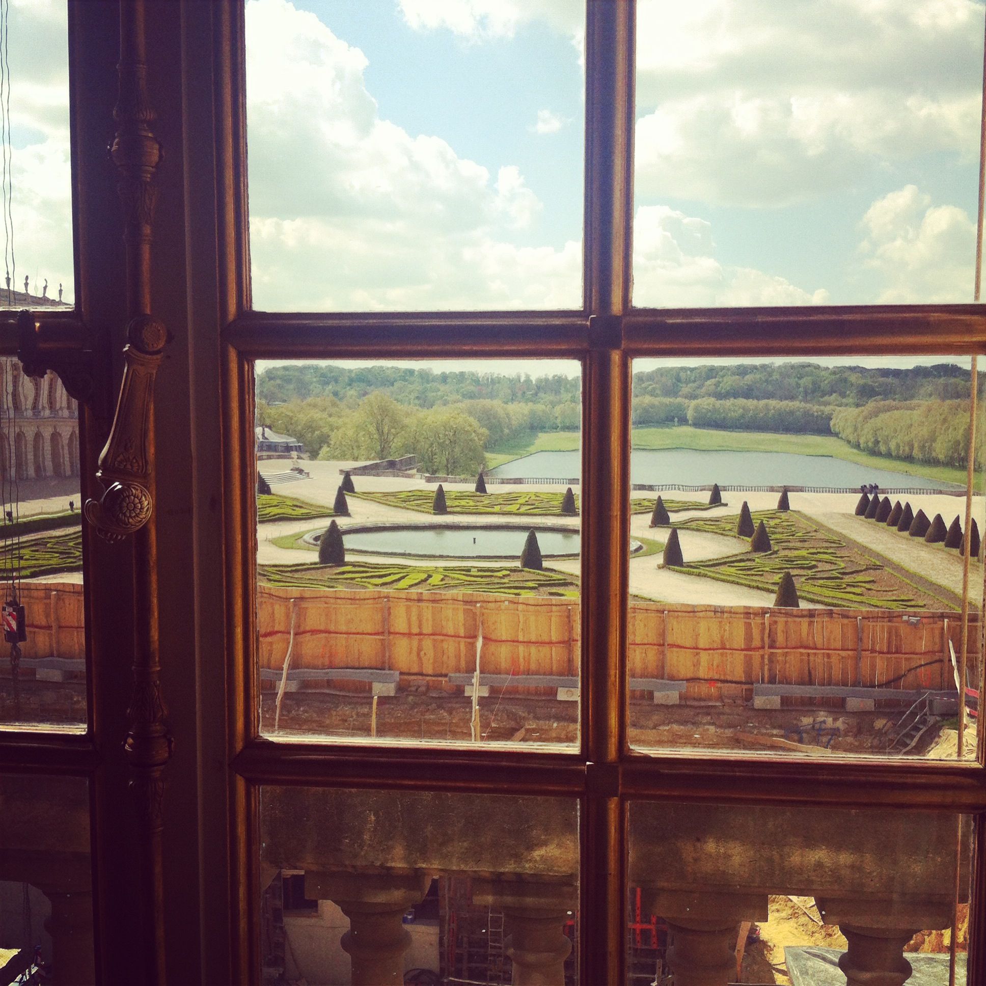 View of the gardens from Marie Antoinette's bedroom.&nbsp;