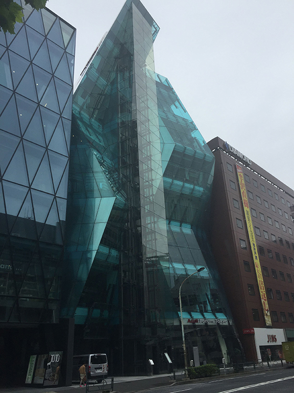 The ultra-contemporary Audi building in Shibuya (©Deborah Clague)