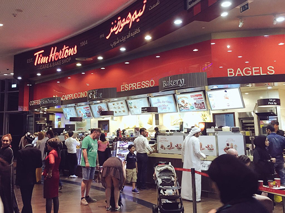 Tim Hortons in Dubai Mall (©Deborah Clague, 2016)
