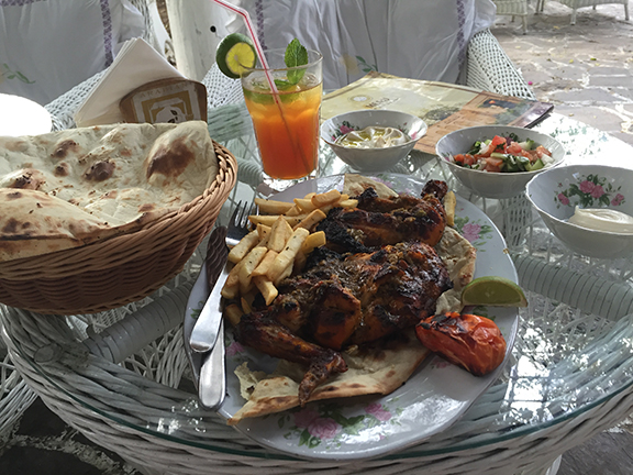 Arabic chicken dinner at the Arabian Tea House (©Deborah Clague, 2016)&nbsp;