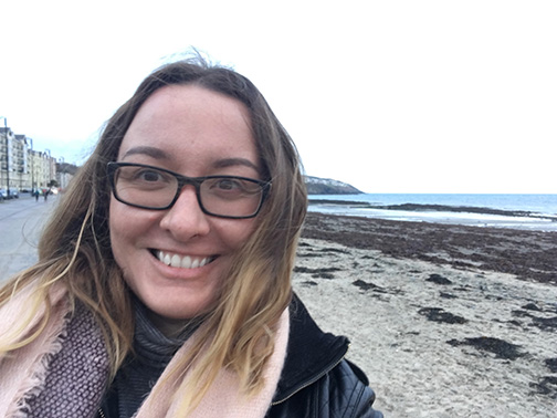 Selfie at Douglas Bay, Isle of Man (©Deborah Clague)
