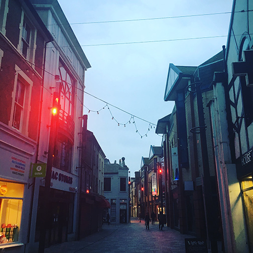 Streets of Douglas at dusk, Isle of Man (©Deborah Clague)