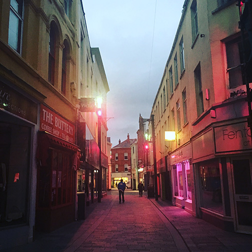 Streets of Douglas at dusk, Isle of Man (©Deborah Clague)