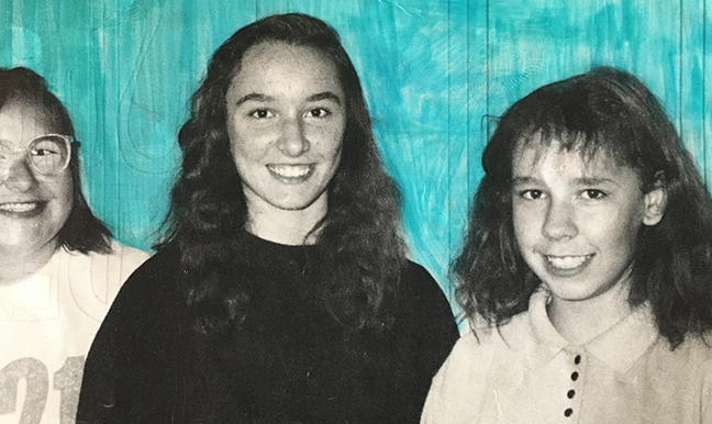 Twelve-year-old me (centre)
