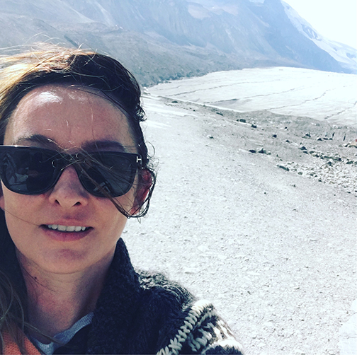 Despite sweating in the heat earlier in the day, I was absolutely frozen at the top of Athabasca Glacier. 