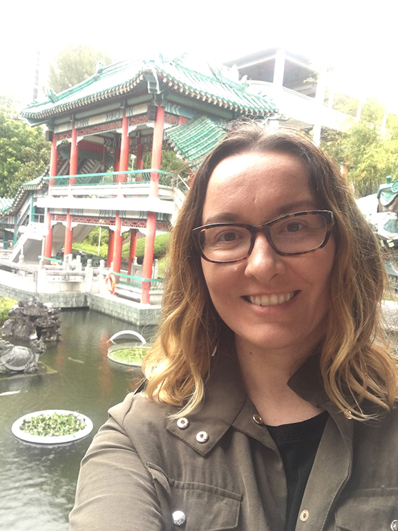 Me at the Good Wish Garden, Wong Tai Sin Temple, Hong Kong (©Deborah Clague, 2018). 