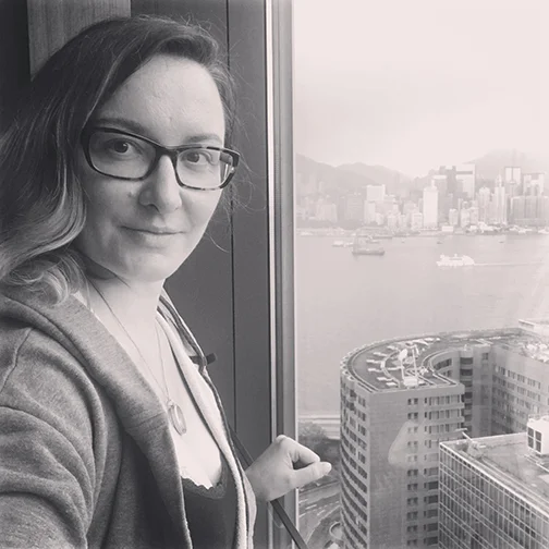 One last selfie from the top of Hotel Icon (©Deborah Clague, 2018).