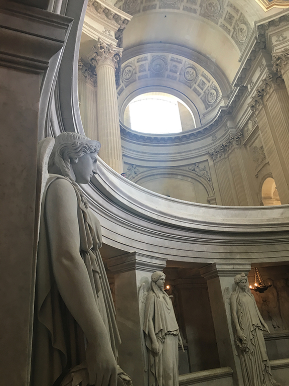 Each statue surrounding Napoleon’s tomb represents one of his victorious military campaigns, Les Invalides (©Deborah Clague, 2019).