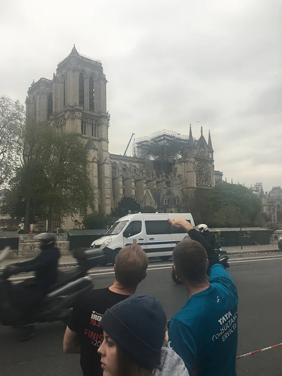 The day after the fire at Notre-Dame Cathedral, Paris (©Deborah Clague, 2019).