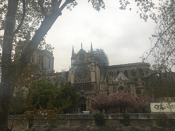 The day after the fire at Notre-Dame Cathedral, Paris (©Deborah Clague, 2019).