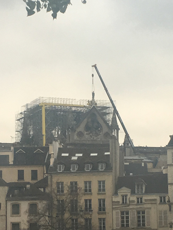 The day after the fire at Notre-Dame Cathedral, Paris (©Deborah Clague, 2019).