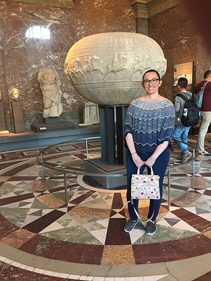 In the Greek antiquities wing, Louvre, Paris (©Deborah Clague, 2019).