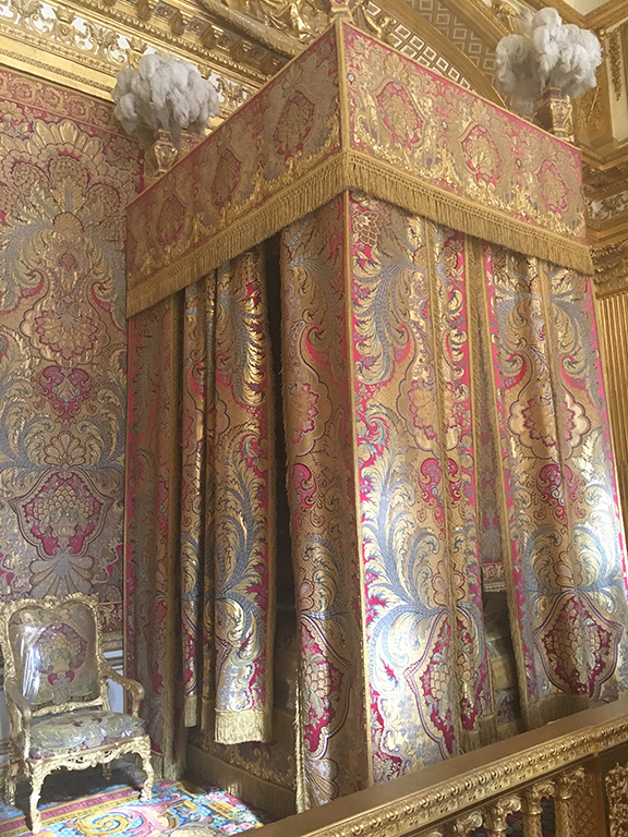 Bedroom detail at Versailles, France (©Deborah Clague, 2019).