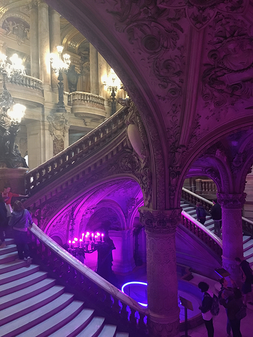 The Grand Staircase, Palais Garnier, Paris (©Deborah Clague, 2019).