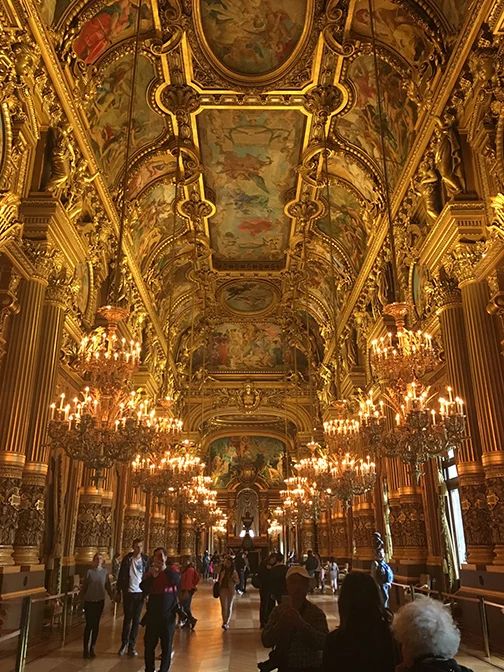 The Grand Foyer, Palais Garnier, Paris (©Deborah Clague, 2019).