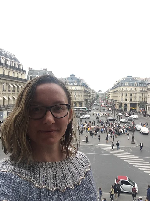 This is my “Don’t Cry For Me Argentina” moment atop the Palais Garnier (©Deborah Clague, 2019).