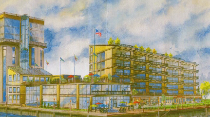 An early design iteration for the proposed "Pier B" project.