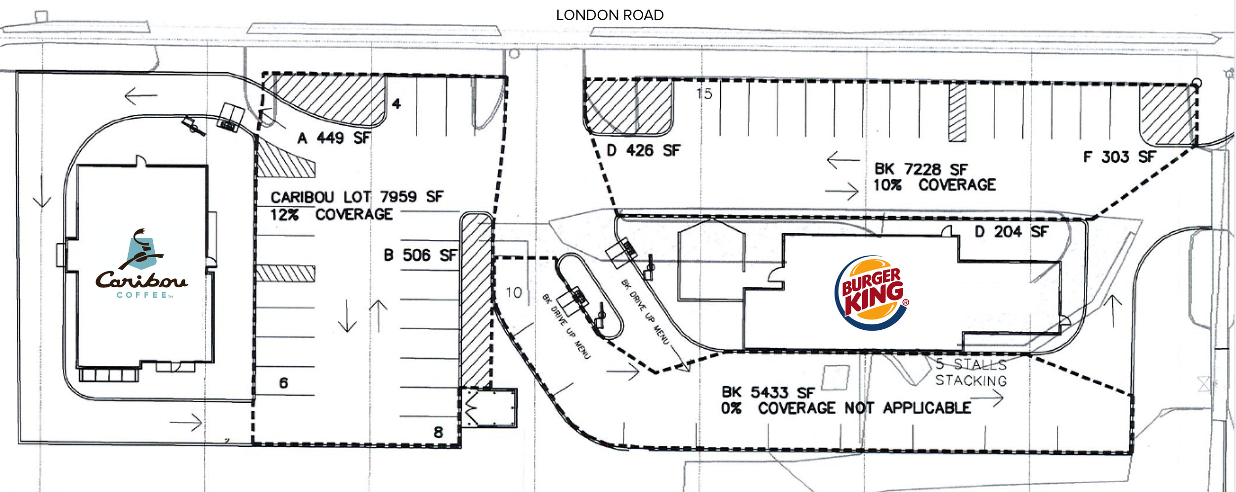 Above: Overview of the Burger King site redevelopment