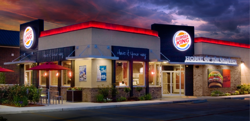 Above: Burger King's new exterior prototype. Elements of this design will be featured in the Hermantown location.