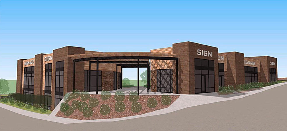 Retail center planned for the corner of Kenwood Avenue and Arrowhead Road. (Image provided by Lotus Realty)