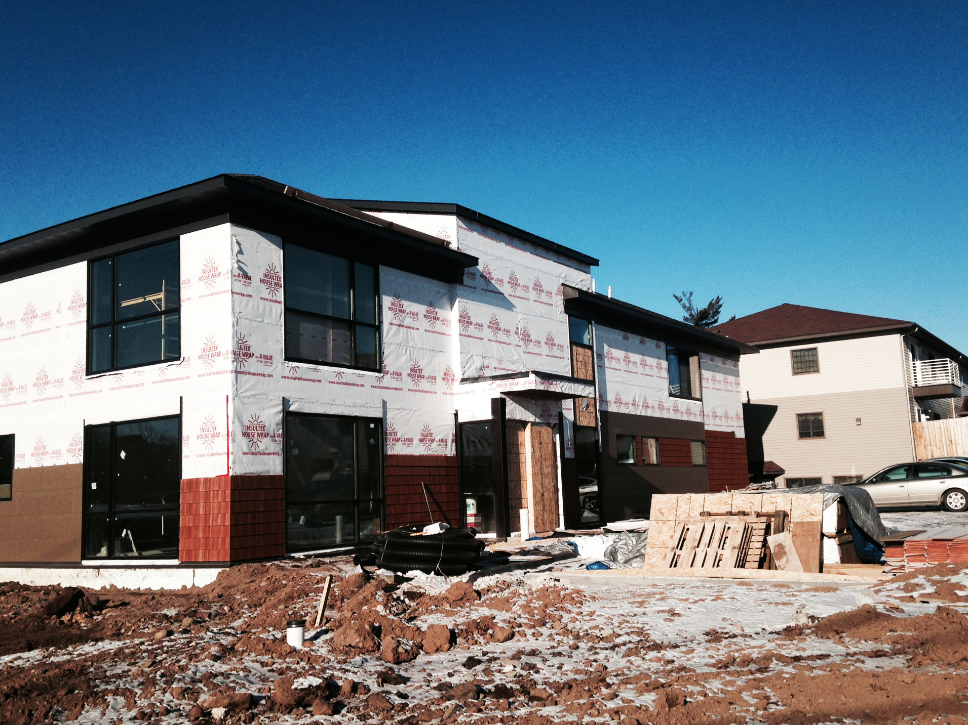 Construction of Twin Ports Dermatology takes shape on Woodland Avenue. (Image provided by Twin Ports Dermatology)