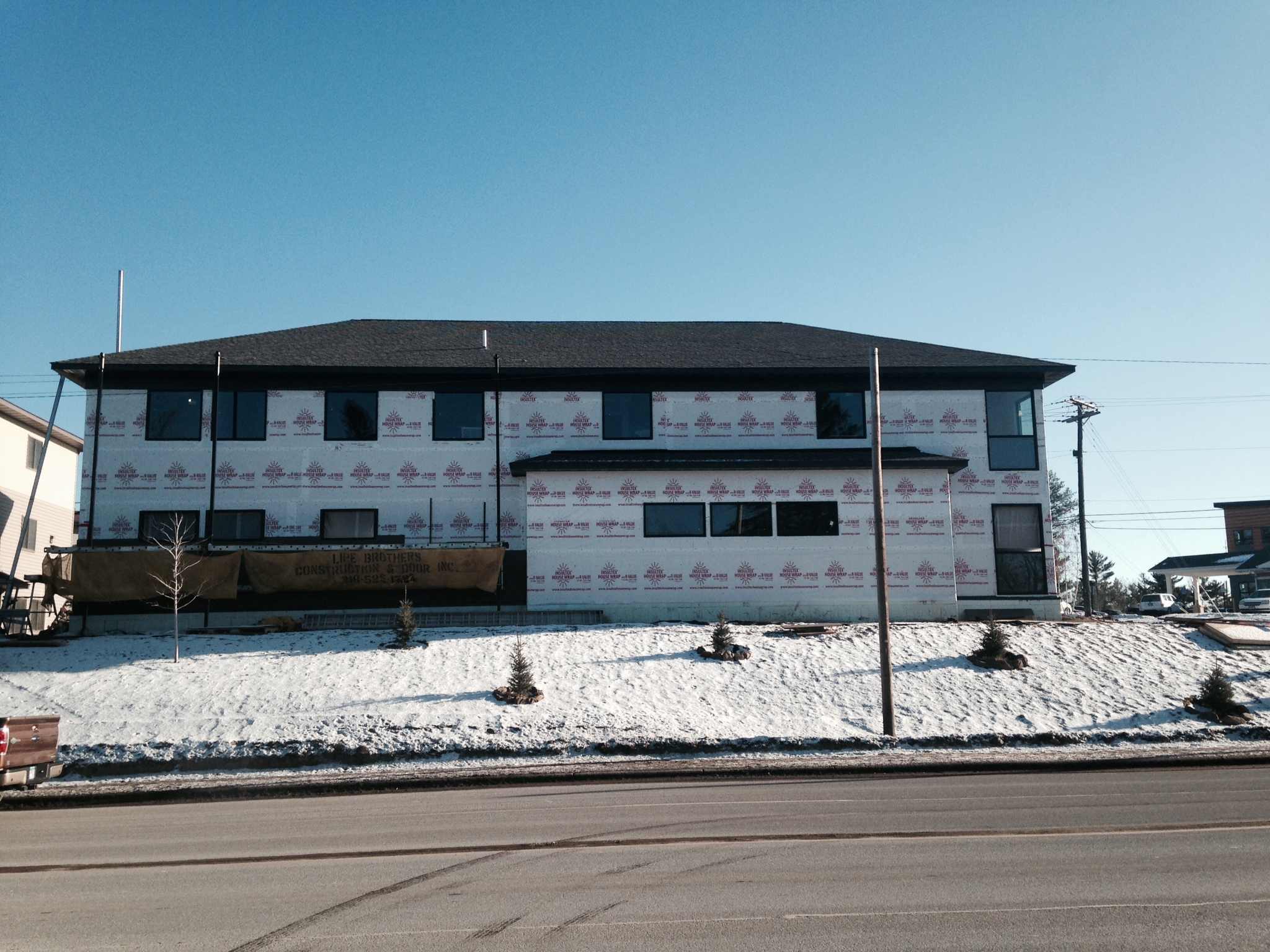 Construction of Twin Ports Dermatology takes shape on Woodland Avenue. (Image provided by Twin Ports Dermatology)