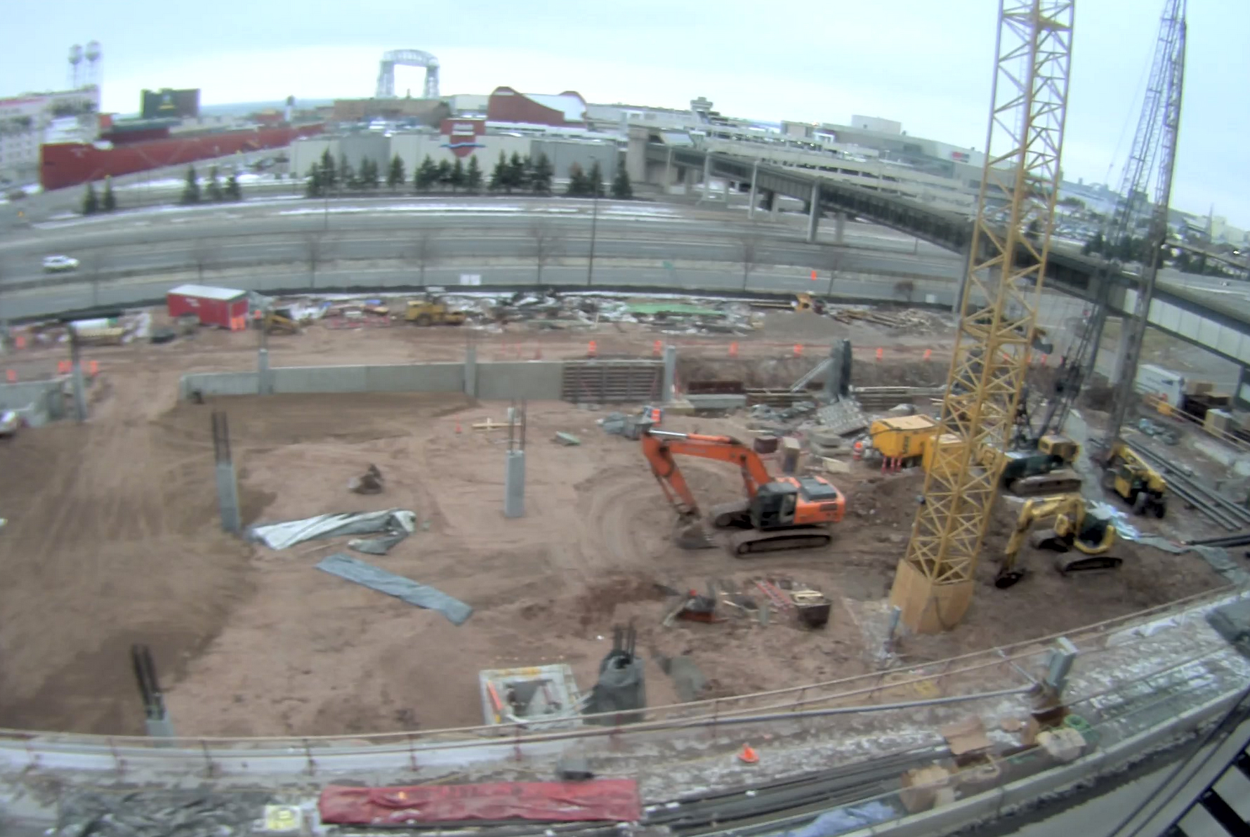 Above: It may not be the clearest construction photo... but it does justice. (Image provided by Duluth Transit).