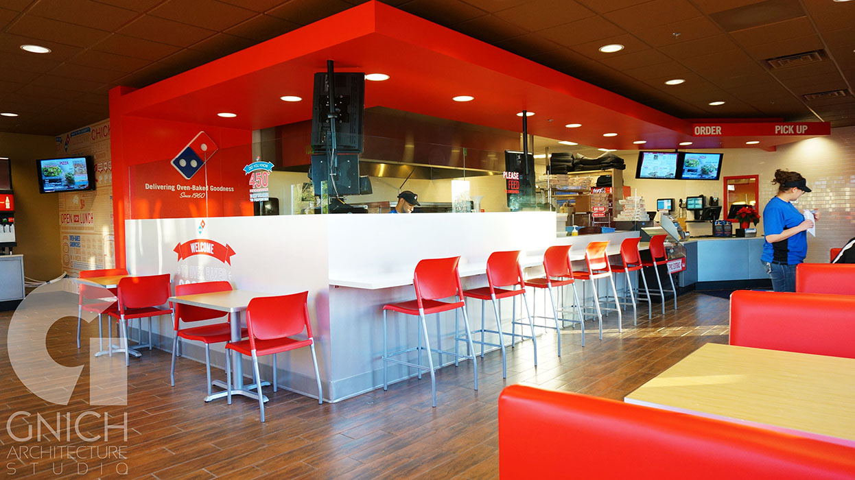 Above: Domino's Pizza Theater location in downtown Tacoma, WA. (Image proved by Gnich Architecture Studio)