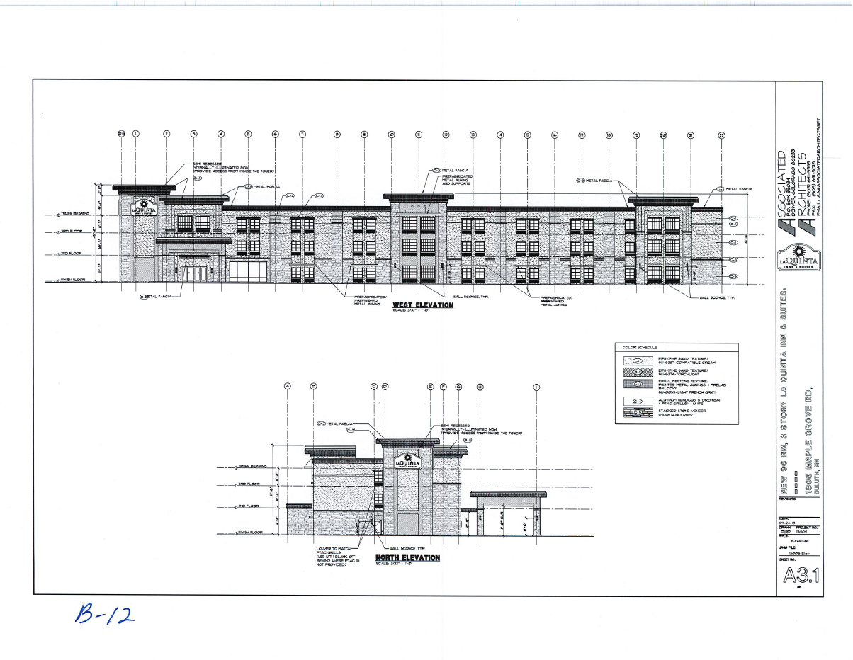 Front (West) Elevation, Side (North) Elevation