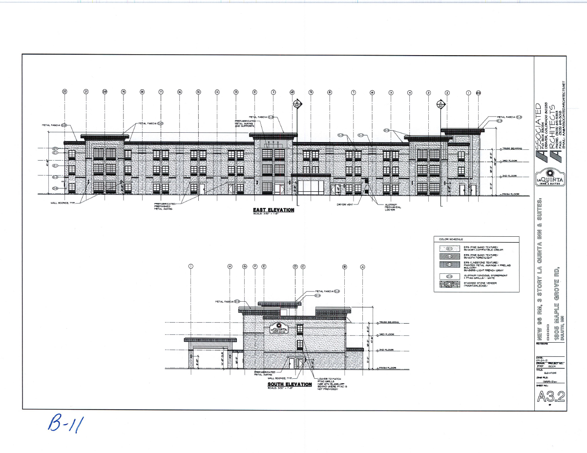 Back (East) Elevation, Side (South) Elevation