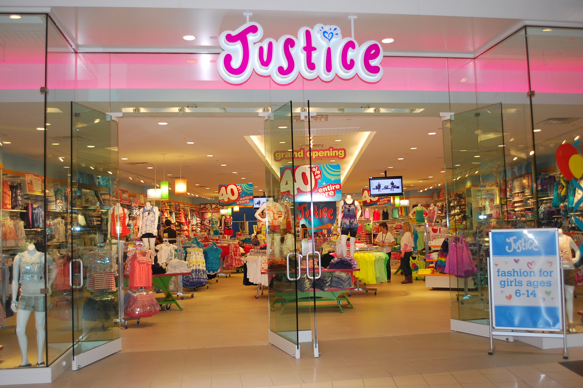 Above: New Justice prototype store