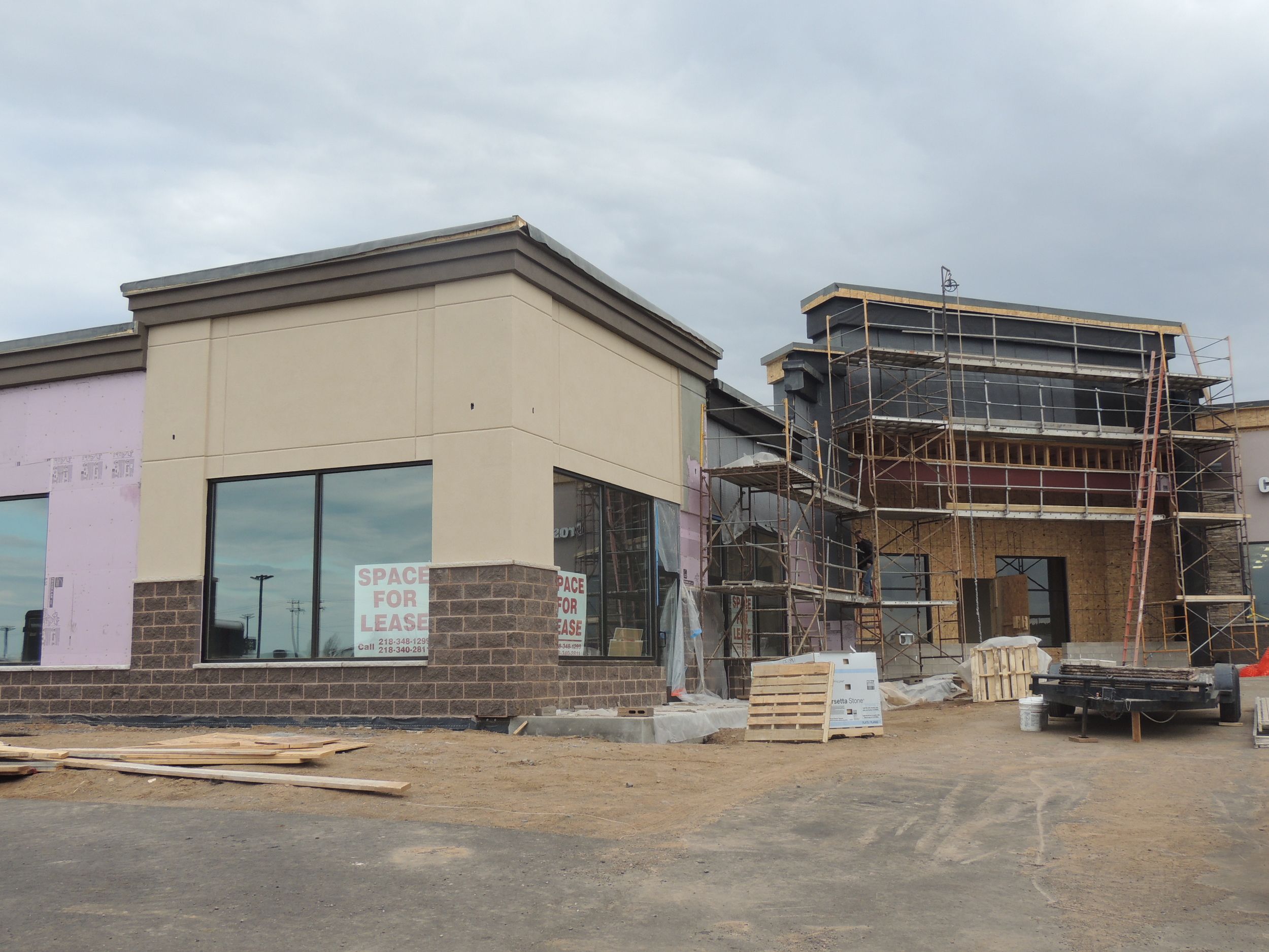 Above: Exterior work is wrapping up on the most recent addition of Sugar Maple Crossings