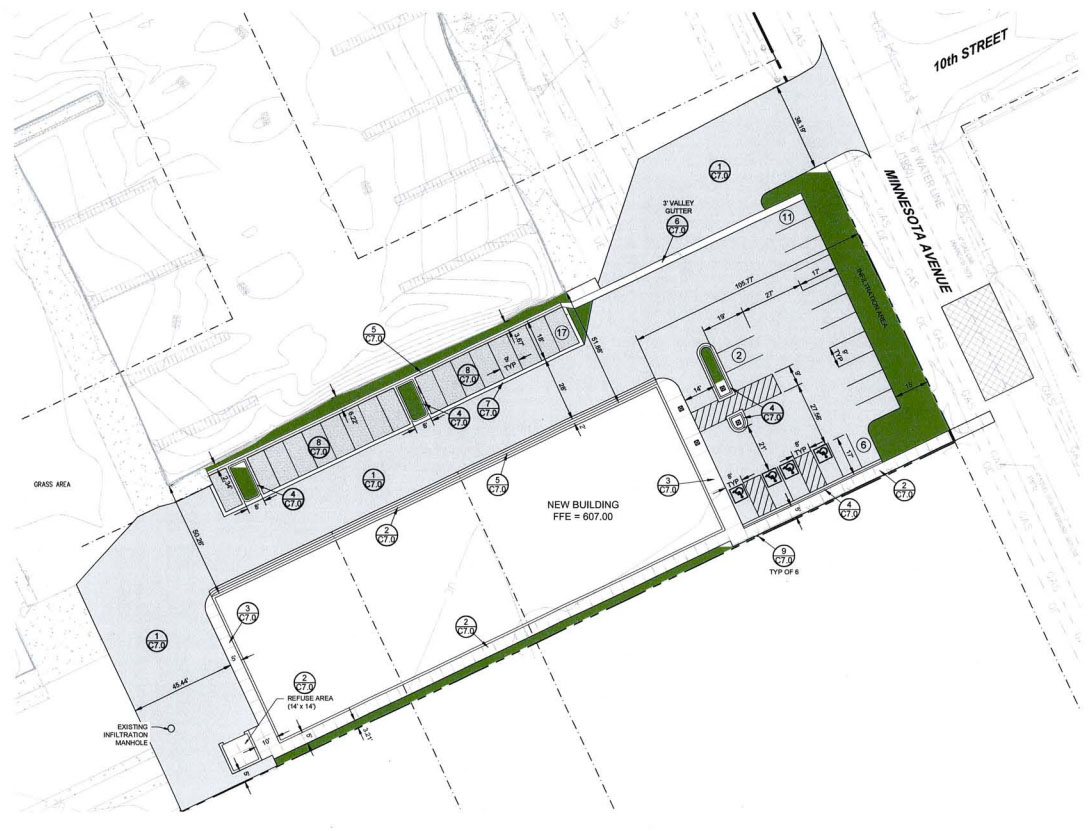 Site plan for the new hotel.