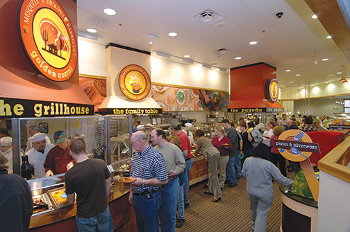 Interior of a golden corral location | golden corral