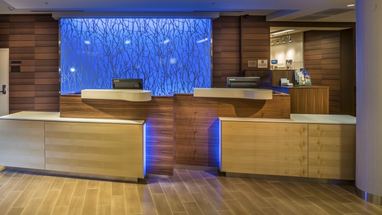 FRONT DESK OF NEW HOTEL DESIGN | FAIRFIELD INN BY MARRIOTT