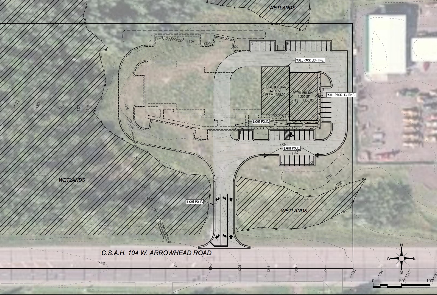 The site plan showing the first phase of development | Planning Commission