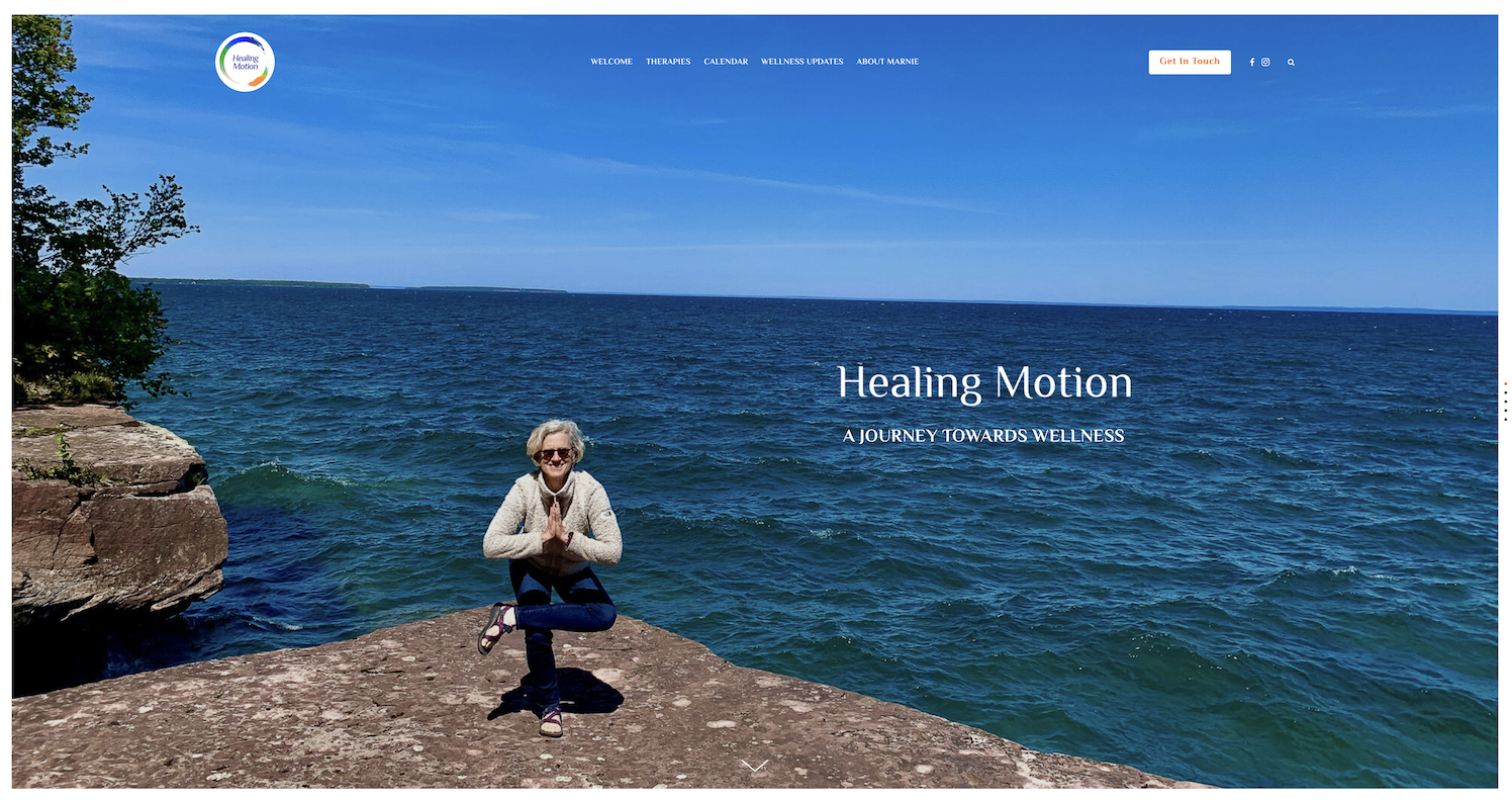 New Website for Marnie Myhre: HealingMotion.me — kb designs