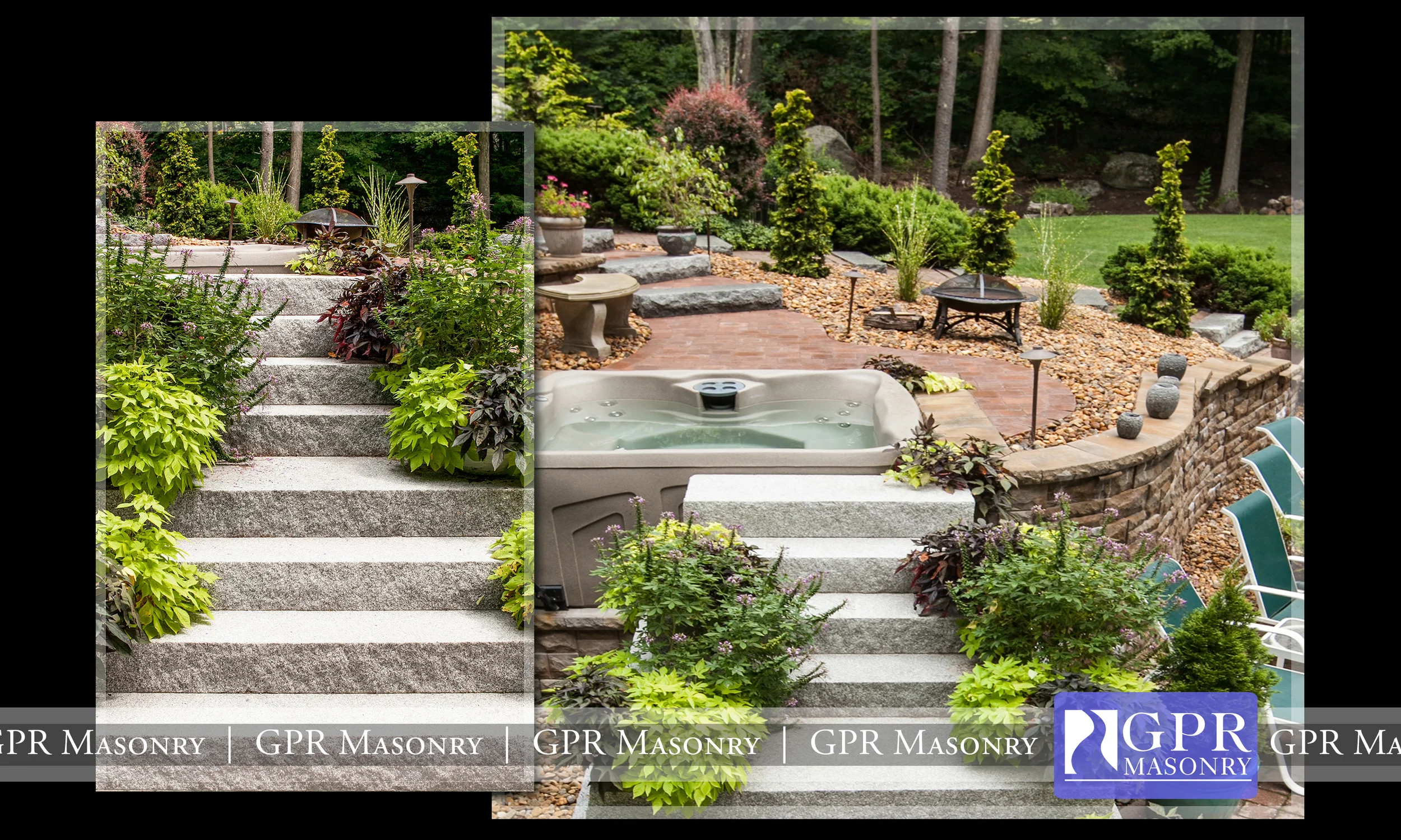 Stone steps in Bedford, NH