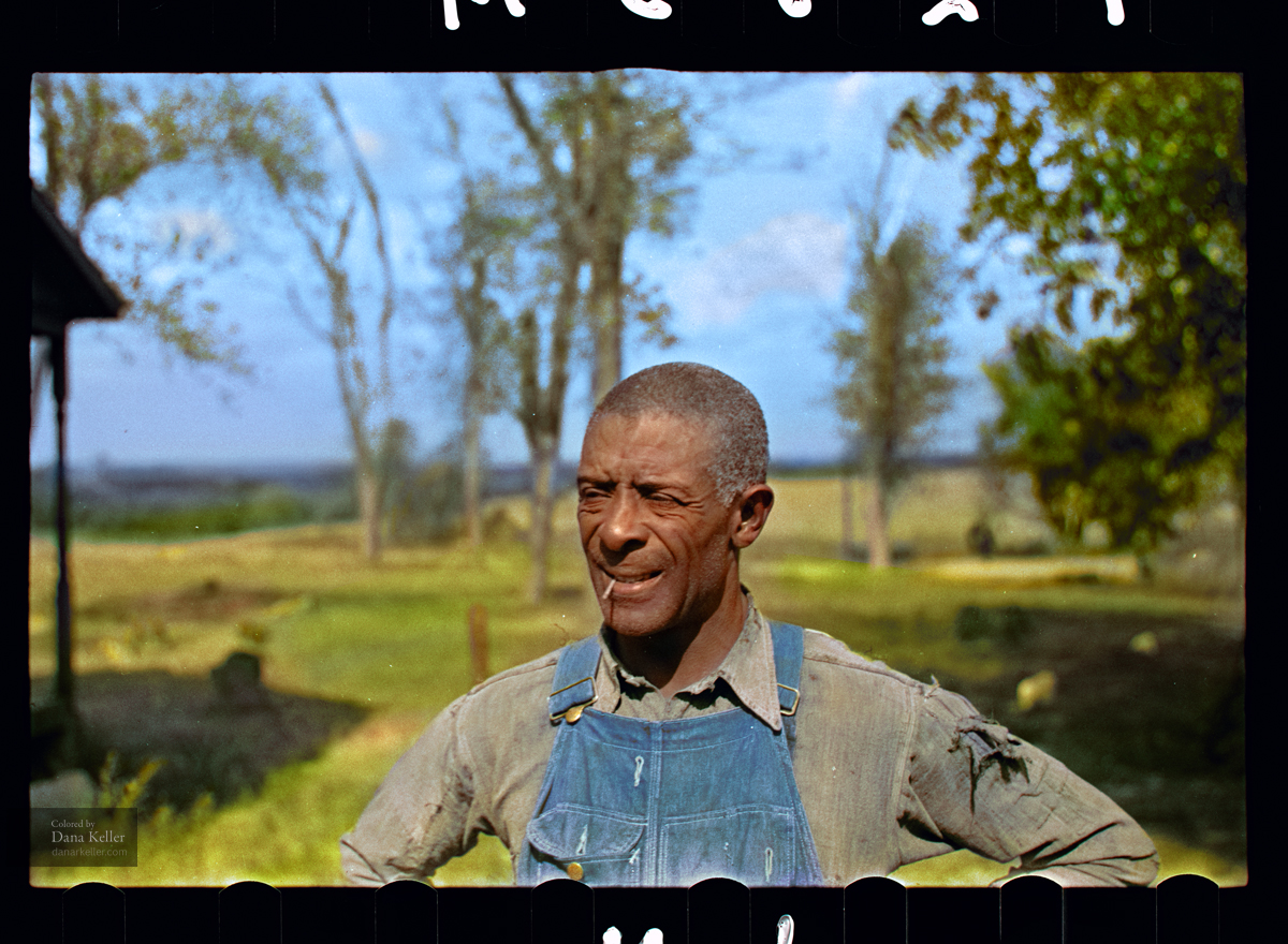 "Negro tenant farmer, rehabilitation client. Jefferson County, Kansas", 1938.