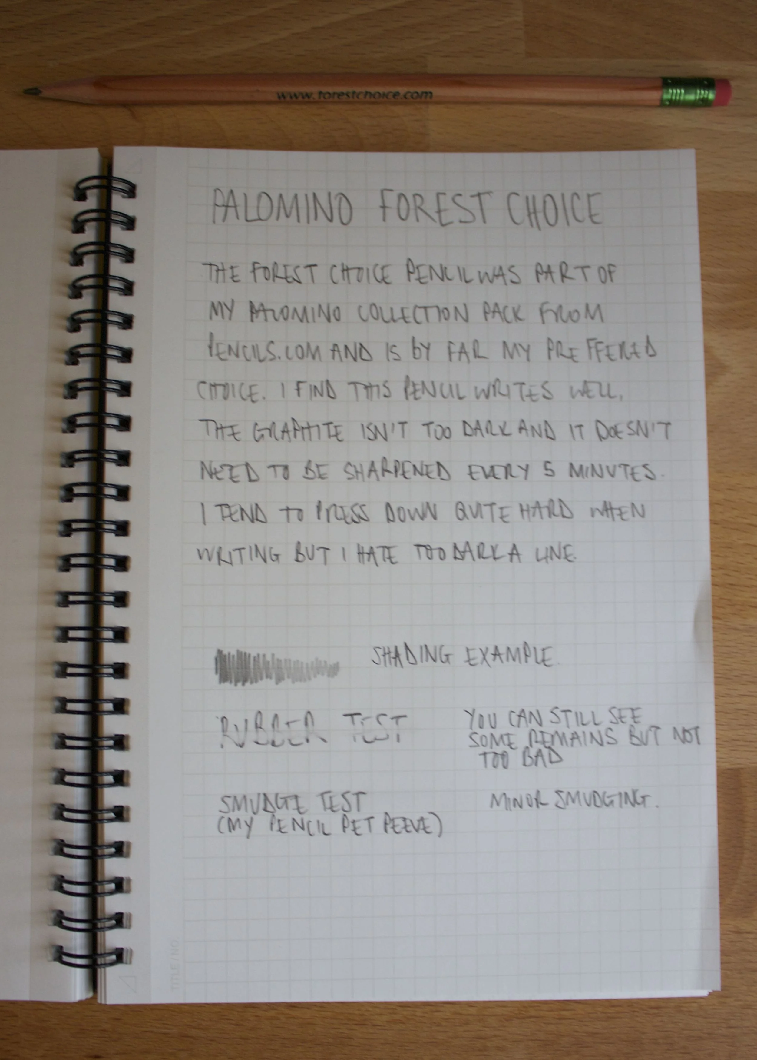 My first hand written review