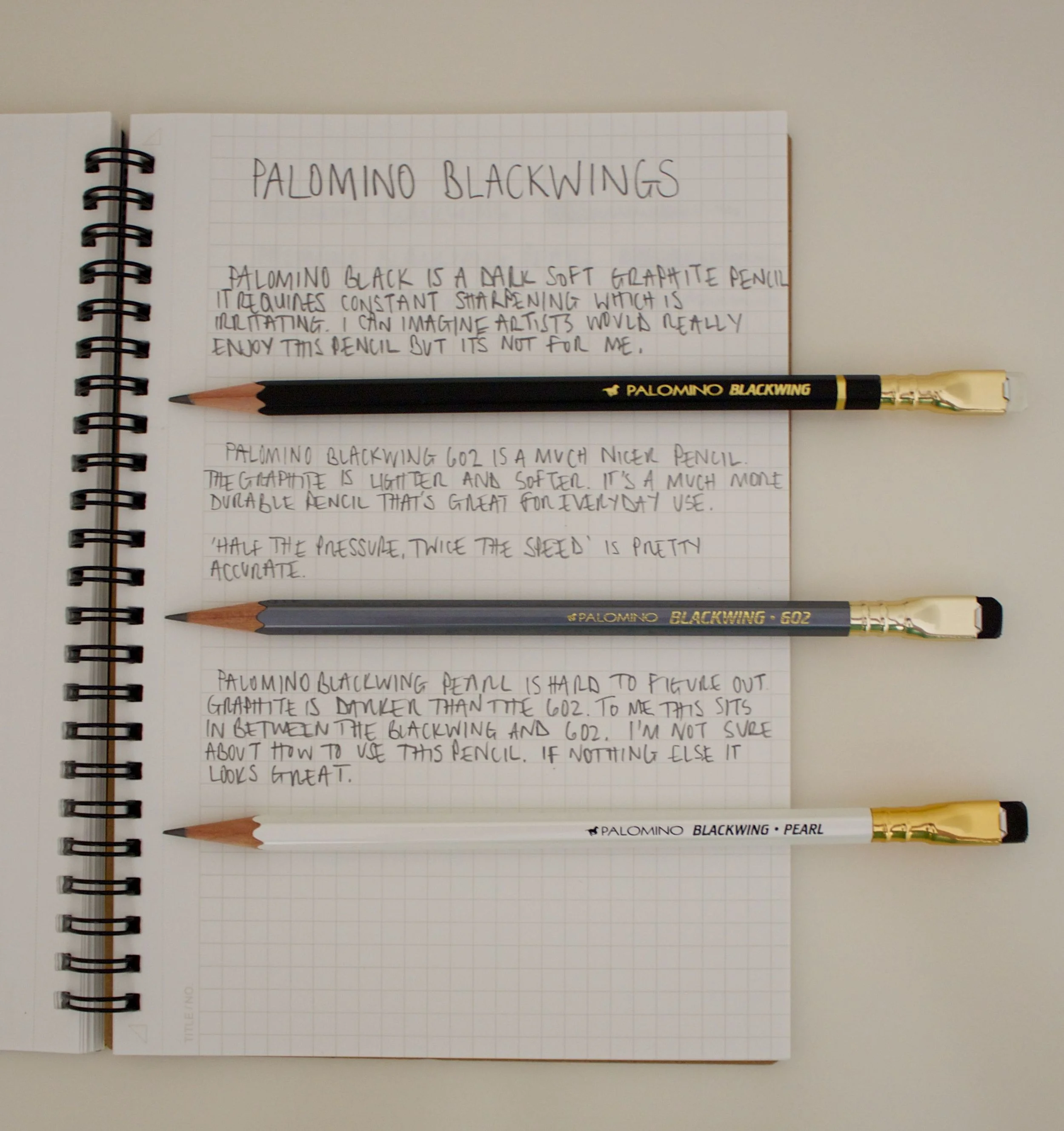 Palomino Blackwing written reviews 