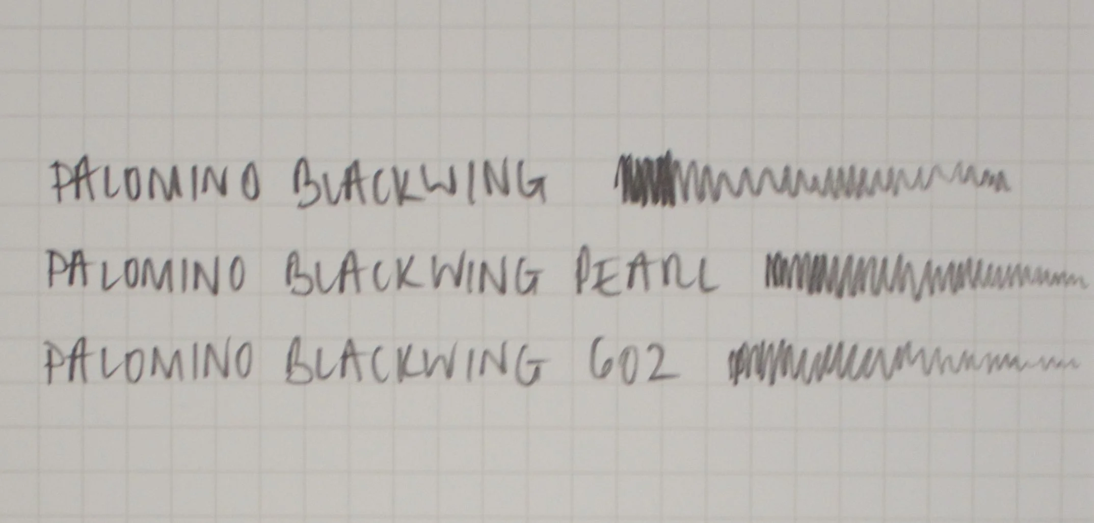 Written comparison of the Blackwing pencils 